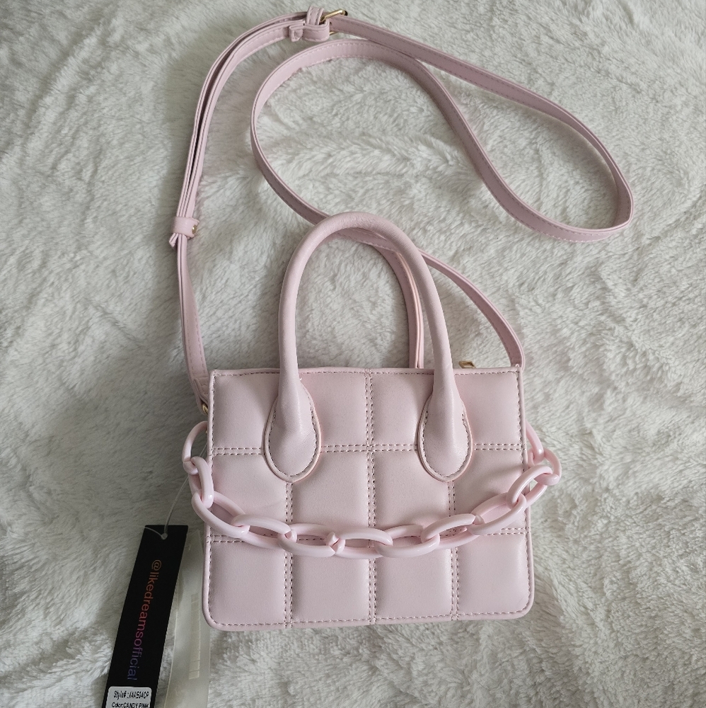 Like Dreams Candy Pink Mini Top Handle Crossbody Bag